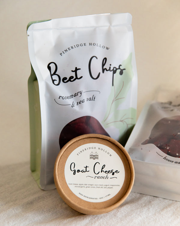 Goat Cheese Ranch Beet Chip Dip