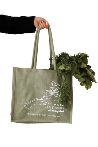 Buy sage Farmer&#39;s Kitchen shopping bag