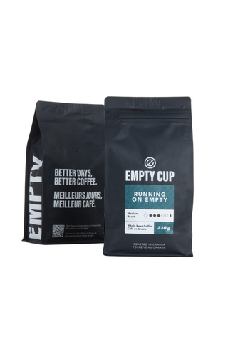 Empty Cup Ground Coffee Bag